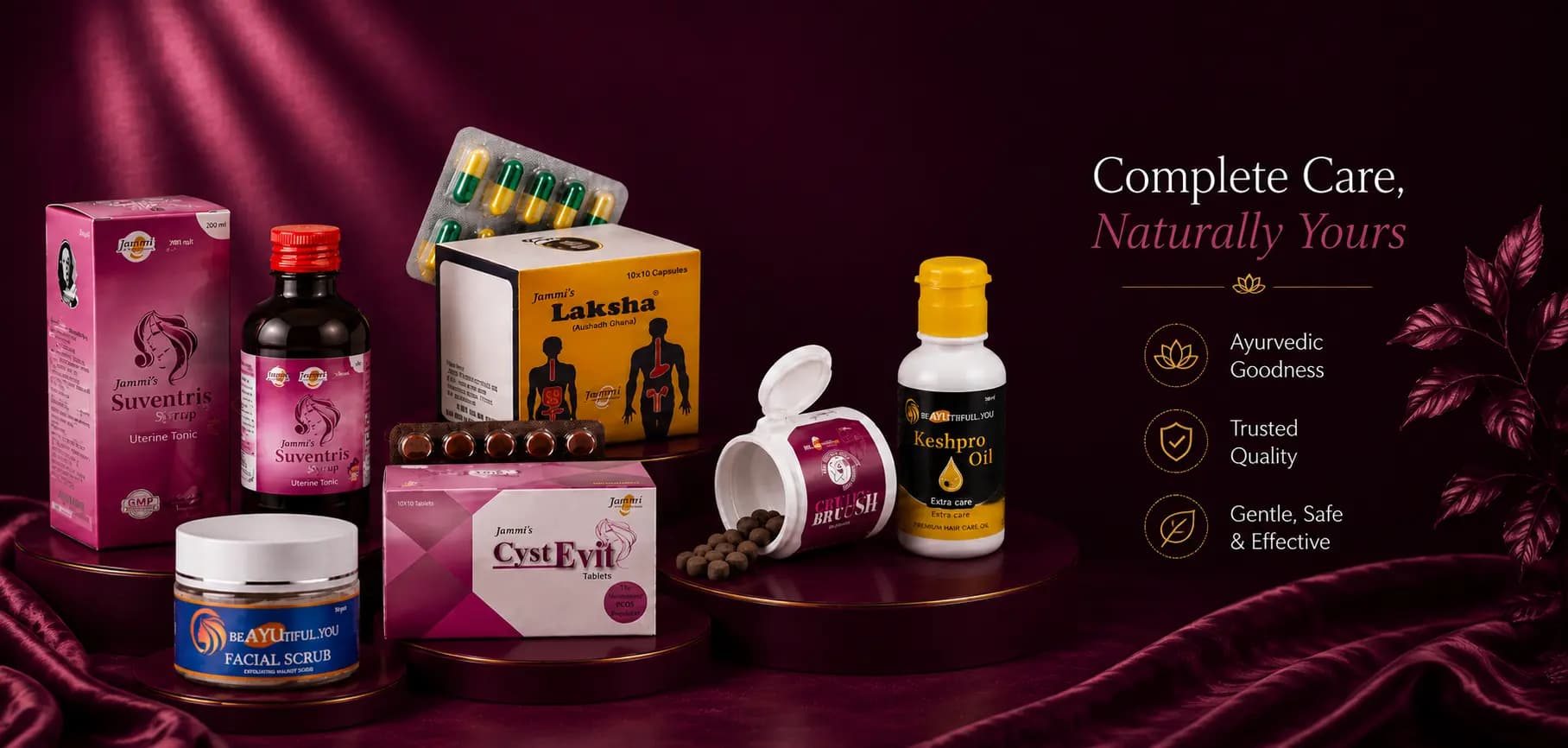 Ayurvedic skincare and haircare product range